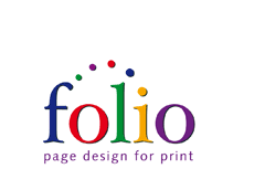 Folio page design for print